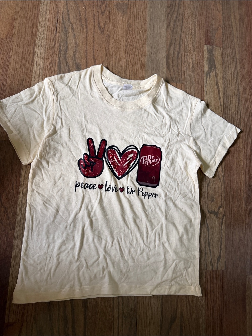 Kids' Cream Graphic Tee - Peace Love